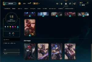 Conta Esmeralda 2 com 75 campeões e 18 skins - League of Legends LOL