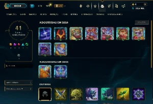 Mestre com 22 Champs e 6 Skins - League of Legends LOL
