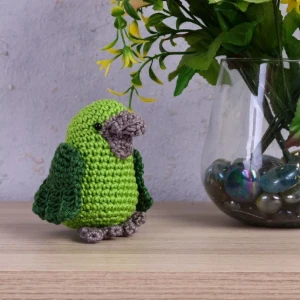 Papagaio Verde em Amigurumi - Artesanato e Personalizados