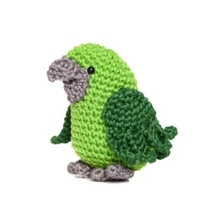 Papagaio Verde em Amigurumi - Artesanato e Personalizados