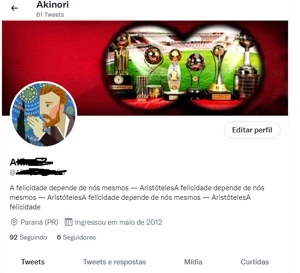 Conta Twitter Criada em 2012,Bom para entrar em sorteios! - Redes Sociais