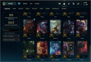 conta diamante 4 barata com 12 skins e 35 champs - League of Legends LOL