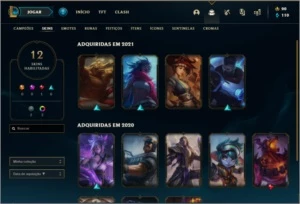 conta diamante 4 barata com 12 skins e 35 champs - League of Legends LOL