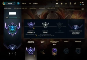 conta diamante 4 barata com 12 skins e 35 champs - League of Legends LOL