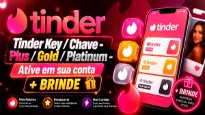 Tinder Premium Key (Plus / Gold / Platinum) No Seu Perfil + - Gift Cards