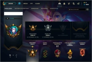 Conta ouro 4 com 5 skins e 25 champs - League of Legends LOL