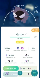 Gastly - Pokemon GO