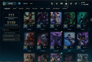 Mestre com TODOS os champs e 191 Skins + 51 Maestrias 7 - League of Legends LOL