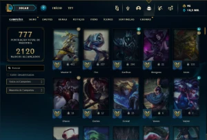 Mestre com TODOS os champs e 191 Skins + 51 Maestrias 7 - League of Legends LOL