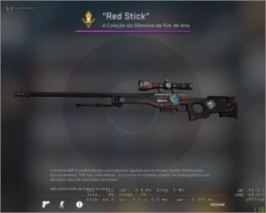 Awp Linhas Vermelhas Pouco Usada - Counter Strike CS