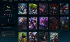 Conta League of Legends Full Acesso - 54 Champs e 36 Skins LOL