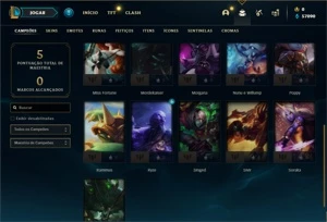 Conta ouro 4 com 21 Champs e 4 Skins + 14 Fragmentos - League of Legends LOL