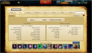 Conta D5, 104 heros, 30 skins e 9 páginas de runa - League of Legends LOL