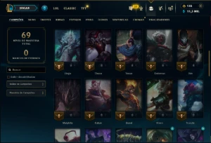 Esmeralda 2 com 50 Champs e 46 Skins - League of Legends LOL