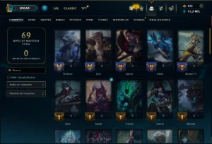 Esmeralda 2 com 50 Champs e 46 Skins - League of Legends LOL