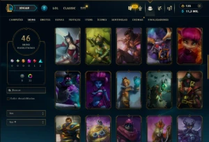Esmeralda 2 com 50 Champs e 46 Skins - League of Legends LOL