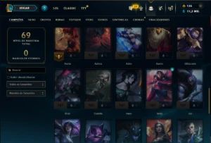 Esmeralda 2 com 50 Champs e 46 Skins - League of Legends LOL