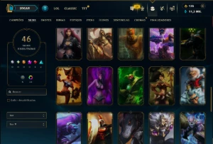 Esmeralda 2 com 50 Champs e 46 Skins - League of Legends LOL