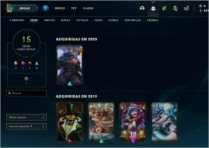 Conta de lol LvL69 Gold3 15 skins - League of Legends