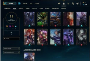 Conta de lol LvL69 Gold3 15 skins - League of Legends