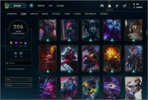 Conta ouro 3 com TODOS OS CHAMPS e 206 skins + 33 Cromas - League of Legends LOL
