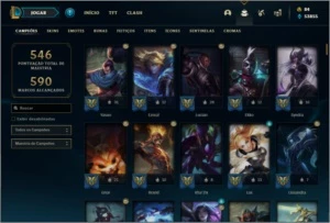 Conta ouro 3 com TODOS OS CHAMPS e 206 skins + 33 Cromas - League of Legends LOL
