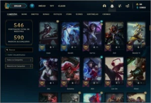 Conta ouro 3 com TODOS OS CHAMPS e 206 skins + 33 Cromas - League of Legends LOL