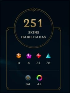 Conta D3 1PDL 148 Champions / 252 Skins LVL 472 / GM S9 - League of Legends LOL