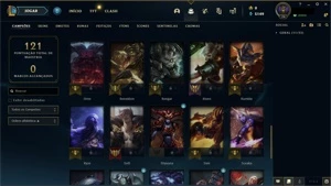 CONTA LEAGUE OF LEGENDS - OURO 3 - 23 Skins - 49 Campeões LOL