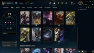 CONTA LEAGUE OF LEGENDS - OURO 3 - 23 Skins - 49 Campeões LOL