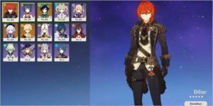 GENSHIN IMPACT - NA - AR 46. DILUC+VENTI+QIQI+DESCRIÇÃO