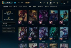 Unranked com TODOS os Champs e 101 Skins ( SUP / JG ) - League of Legends LOL
