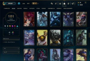 Unranked com TODOS os Champs e 101 Skins ( SUP / JG ) - League of Legends LOL