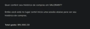CONTA VALORANT COM 1900 REAIS GASTOS
