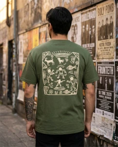 Camiseta Verde Rupestre - Artesanato e Personalizados