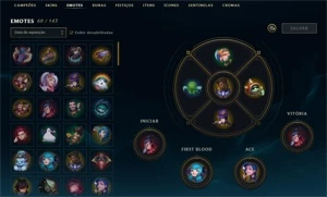 Platina 1 - 55 skins - 17 bandeiras de CLASH - League of Legends LOL