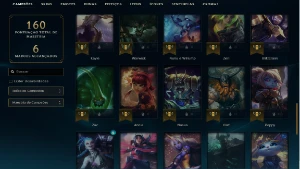 Esmeralda 4 com 55 Champs e 32 Skins + 15 Espolios - League of Legends LOL