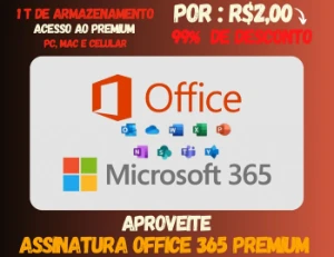 Microsoft Office 365 / 1 MÊS PREMIUM (Não precisa da senha) - Assinaturas e Premium