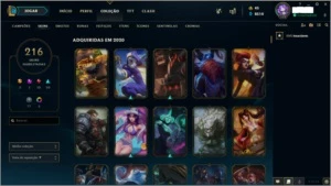 League of Legends 122 Champ 216 Skin 113 Pontos de prestigio LOL