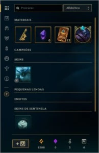 League of Legends 122 Champ 216 Skin 113 Pontos de prestigio LOL