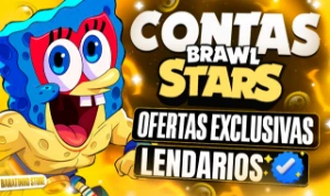 😱95% OFF Contas Brawl Stars+ Lendarios🟨+Brindes🎁