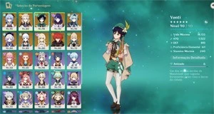 AR 57 - Ganyu +Ayaka+ Raiden + Venti + Eula+Albedo+4 ArmasT5 - Genshin Impact