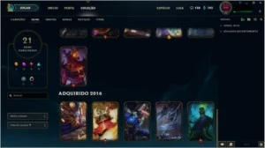 Conta lol Ouro 3, 65 Champions, 16 Skins!! - League of Legends