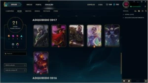 Conta lol Ouro 3, 65 Champions, 16 Skins!! - League of Legends