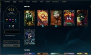 Conta Lol D4 224 skin 25k EA - League of Legends