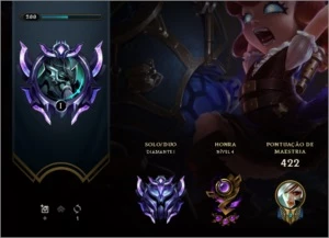 Conta D1 mmr mestre 57% winrate - League of Legends LOL