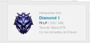 Conta D1 mmr mestre 57% winrate - League of Legends LOL
