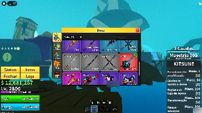 Lv2800 + Godhuman + Kitsune + Cdk + Ttk + Skull Guitar + Foi - Roblox