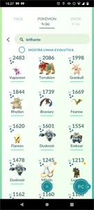 Pokémon Go Lvl 36 com Shiny e Lendários