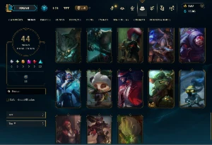 Prata 1 com 140 Champs e 44 Skins ( JG / MID / TOP ) - League of Legends LOL